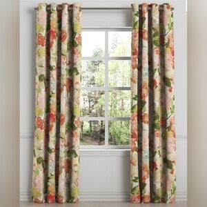 Floral Loom Decor Grommet Curtains – 2 Panels, Bold Botanical Print